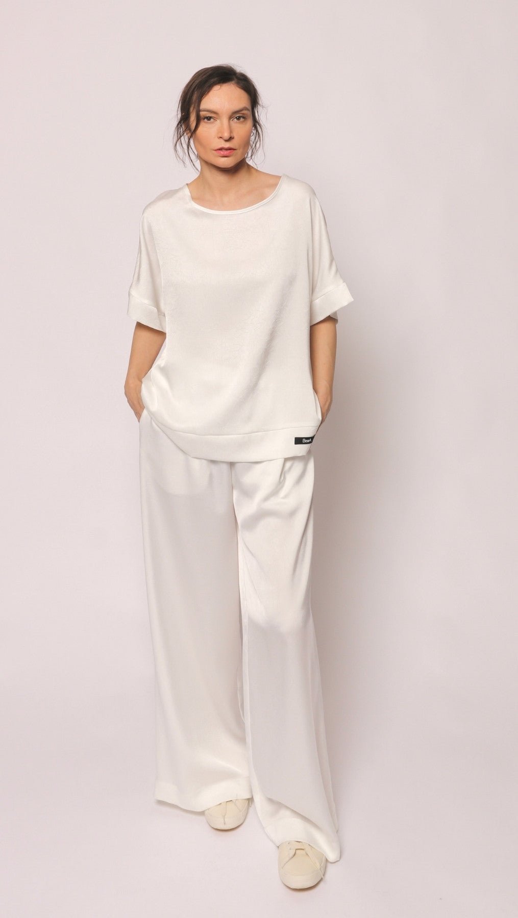 Silk Satin Top Cloud dancer - BeaA - Be At Home with Yourself - Top