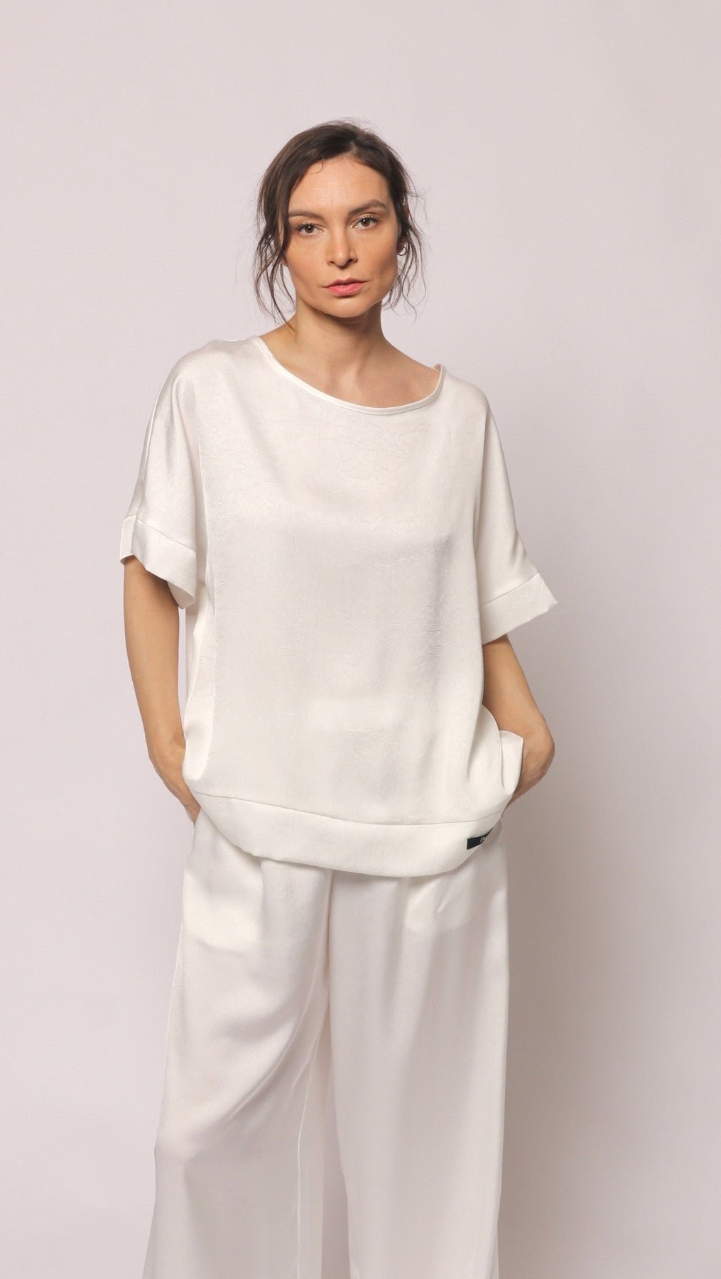 Silk Satin Top Cloud dancer - BeaA - Be At Home with Yourself - Top