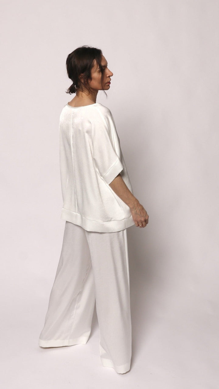 Silk Satin Top Cloud dancer - BeaA - Be At Home with Yourself - Top