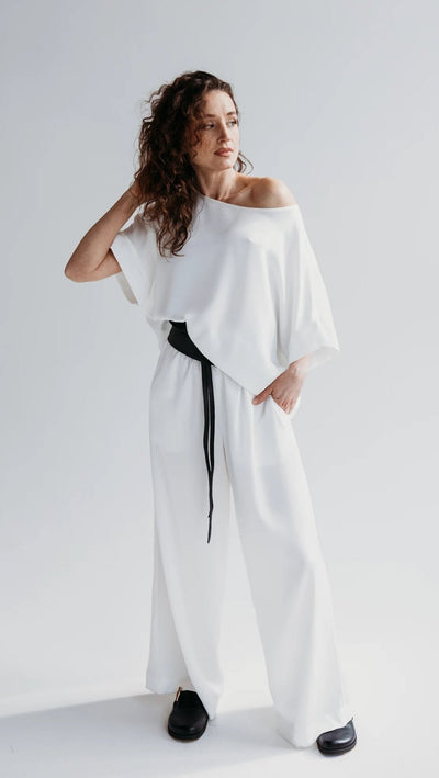 Silk Satin Top Cloud dancer