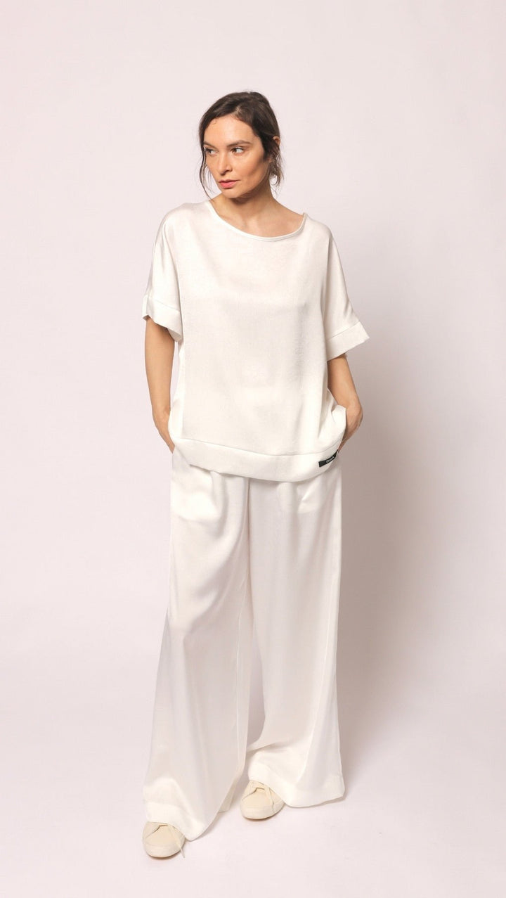 Silk Satin Top Cloud dancer - BeaA - Be At Home with Yourself - Top