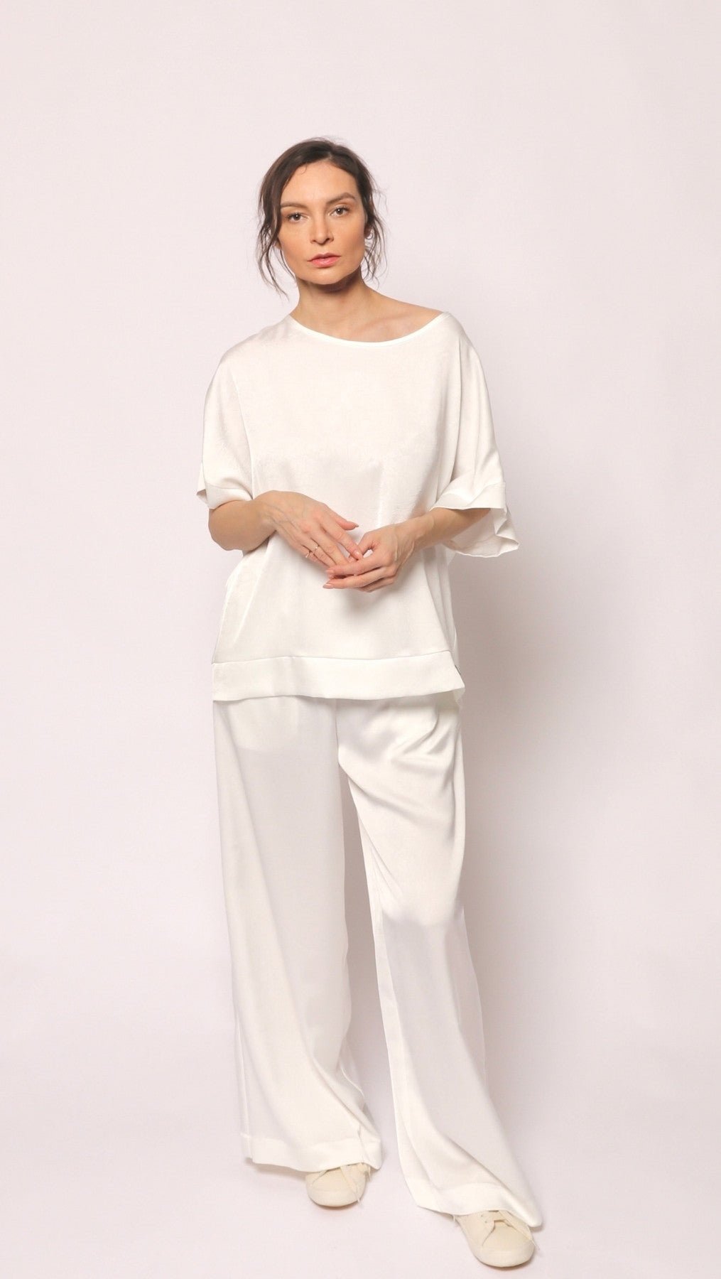 Silk Satin Top Cloud dancer - BeaA - Be At Home with Yourself - Top