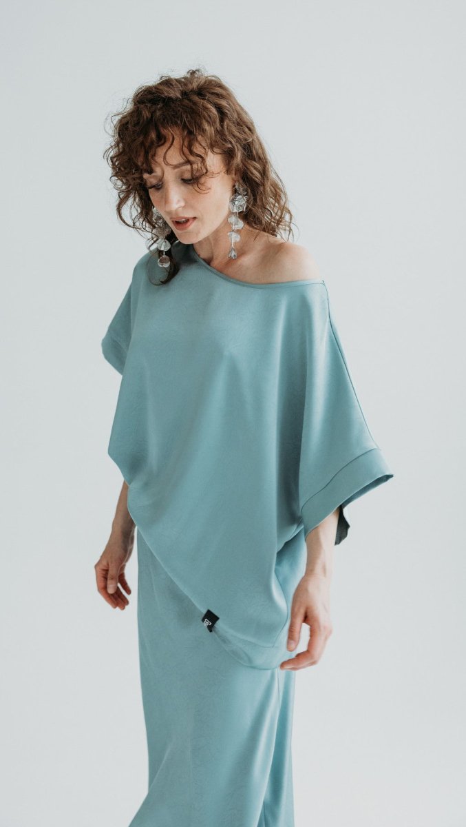 Silk Satin Top Crushed Pistachio - BeaA - Be At Home with Yourself - Top