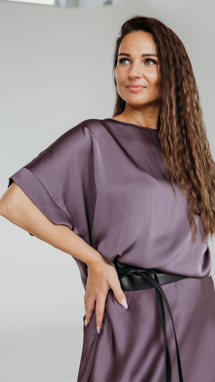 Silk Satin Top Mauve - BeaA - Be At Home with Yourself - Top