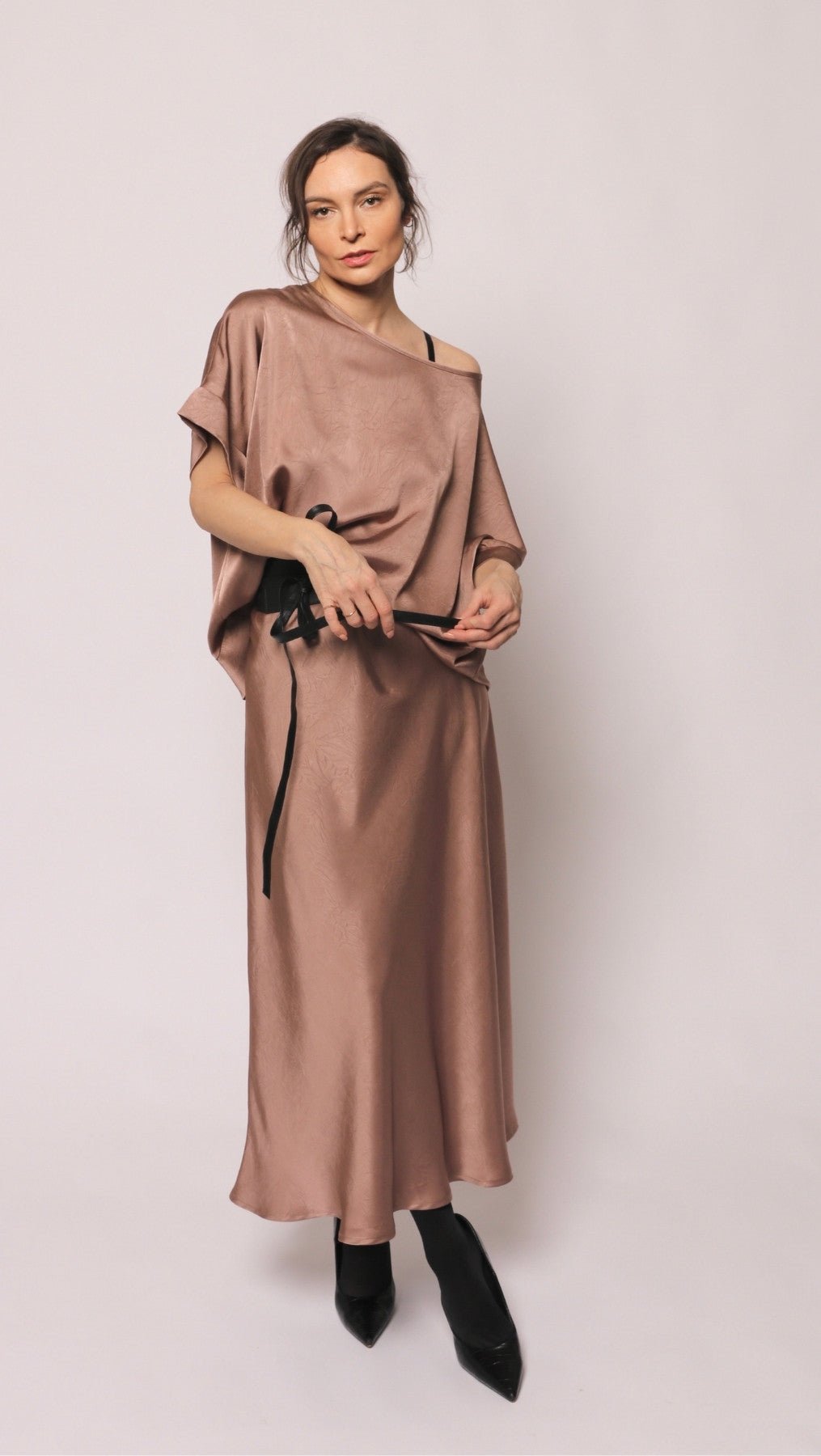 Silk Satin Top Rosewood - BeaA - Be At Home with Yourself - Top