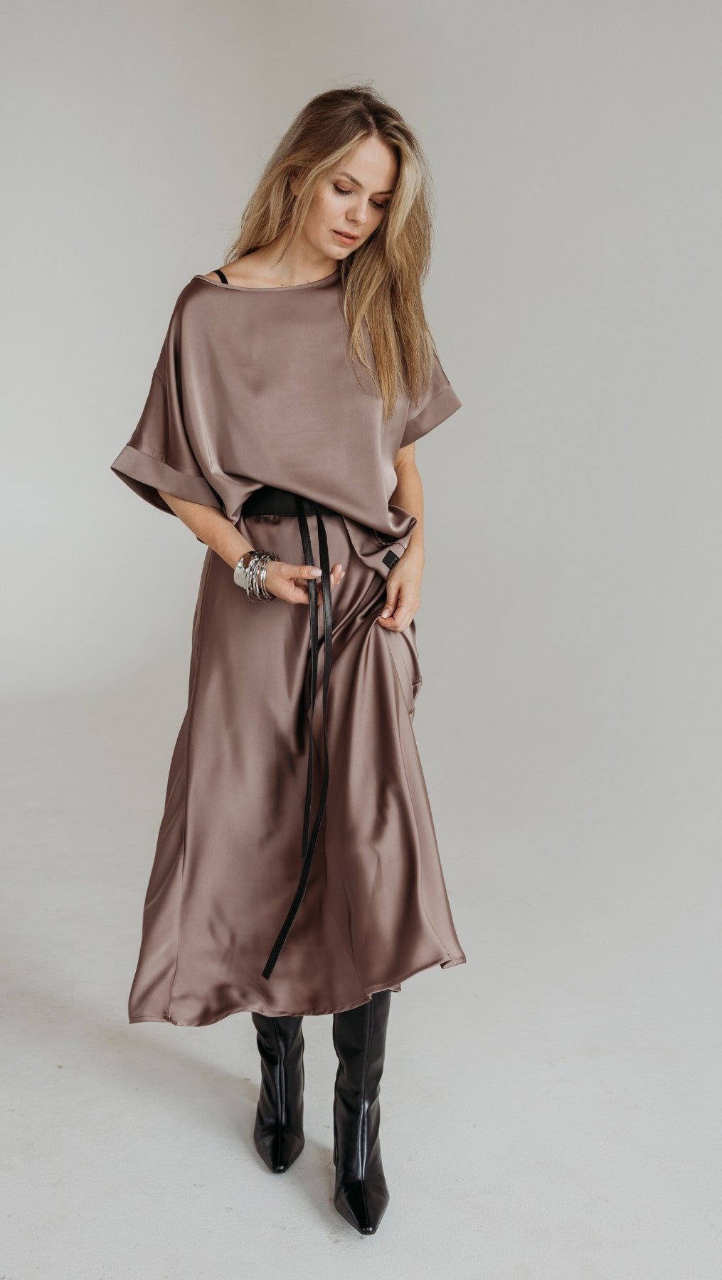 Silk Satin Top Rosewood - BeaA - Be At Home with Yourself - Top