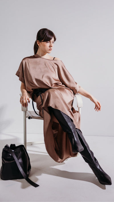 Silk Satin Top Rosewood