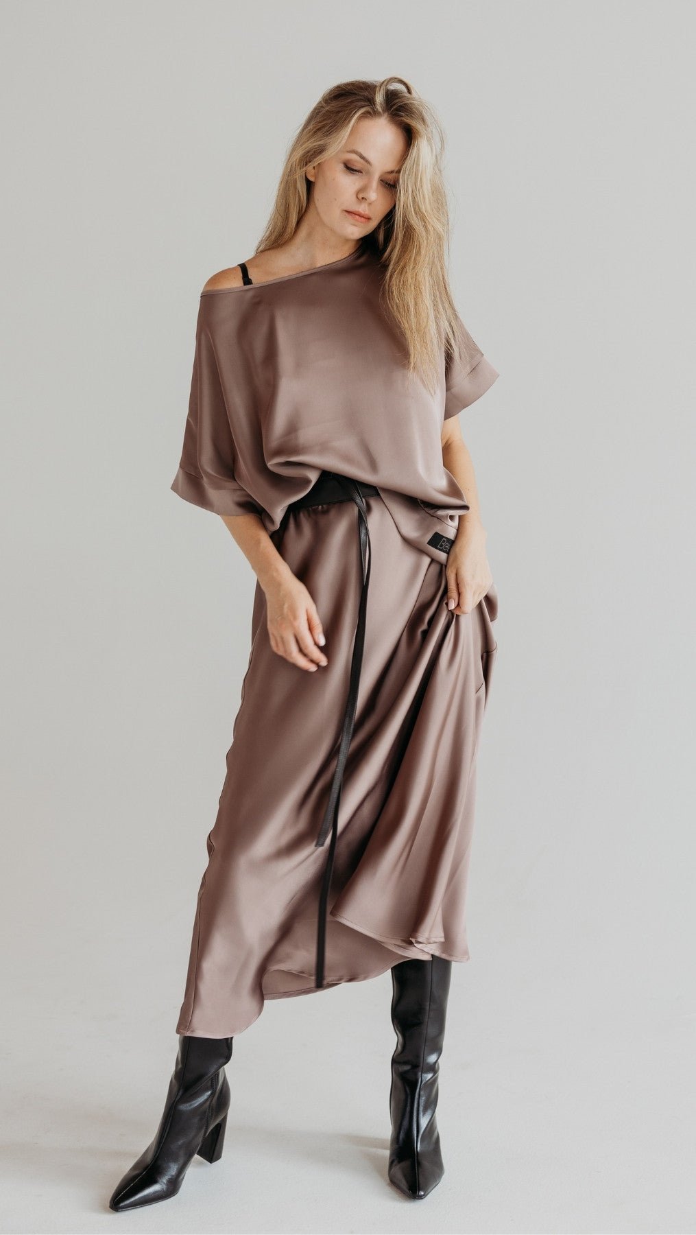 Silk Satin Top Rosewood - BeaA - Be At Home with Yourself - Top