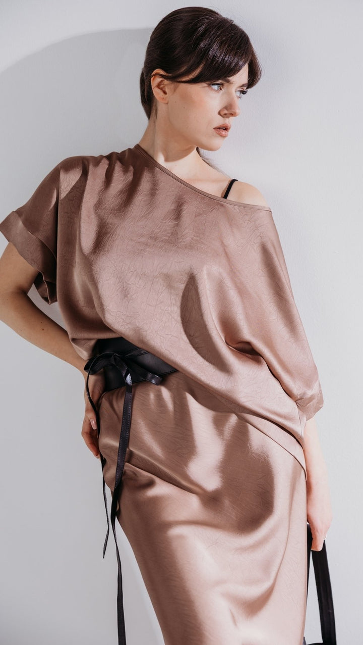 Silk Satin Top Rosewood - BeaA - Be At Home with Yourself - Top