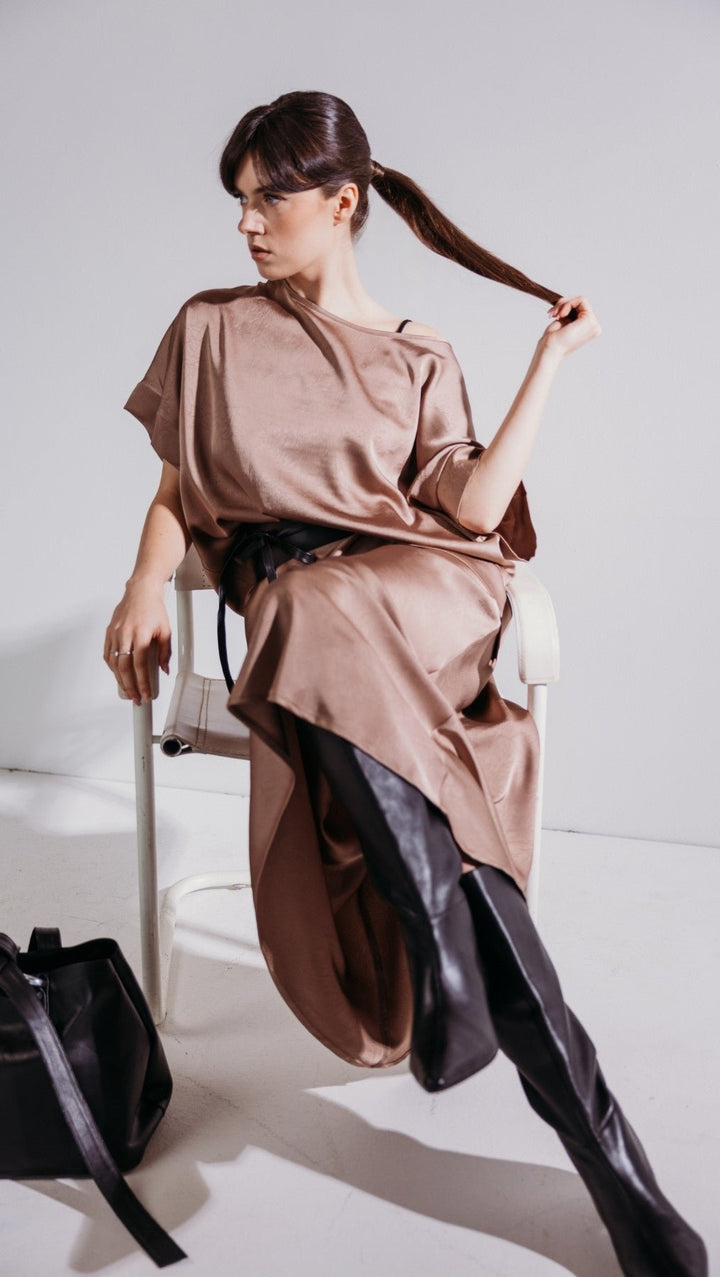 Silk Satin Top Rosewood - BeaA - Be At Home with Yourself - Top