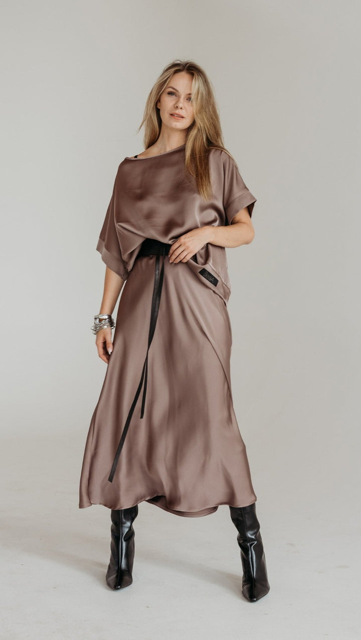 Silk Satin Top Rosewood - BeaA - Be At Home with Yourself - Top