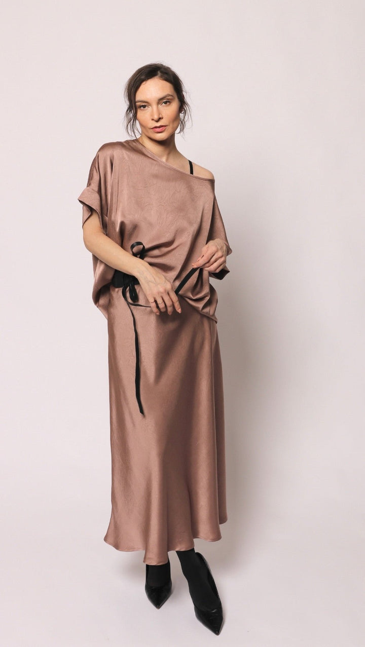 Silk Satin Top Rosewood - BeaA - Be At Home with Yourself - Top