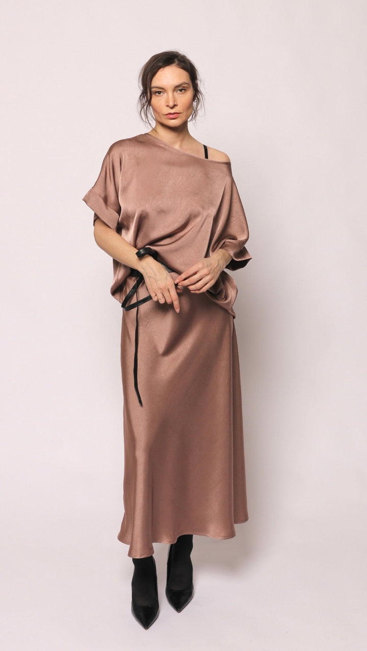 Silk Satin Top Rosewood - BeaA - Be At Home with Yourself - Top