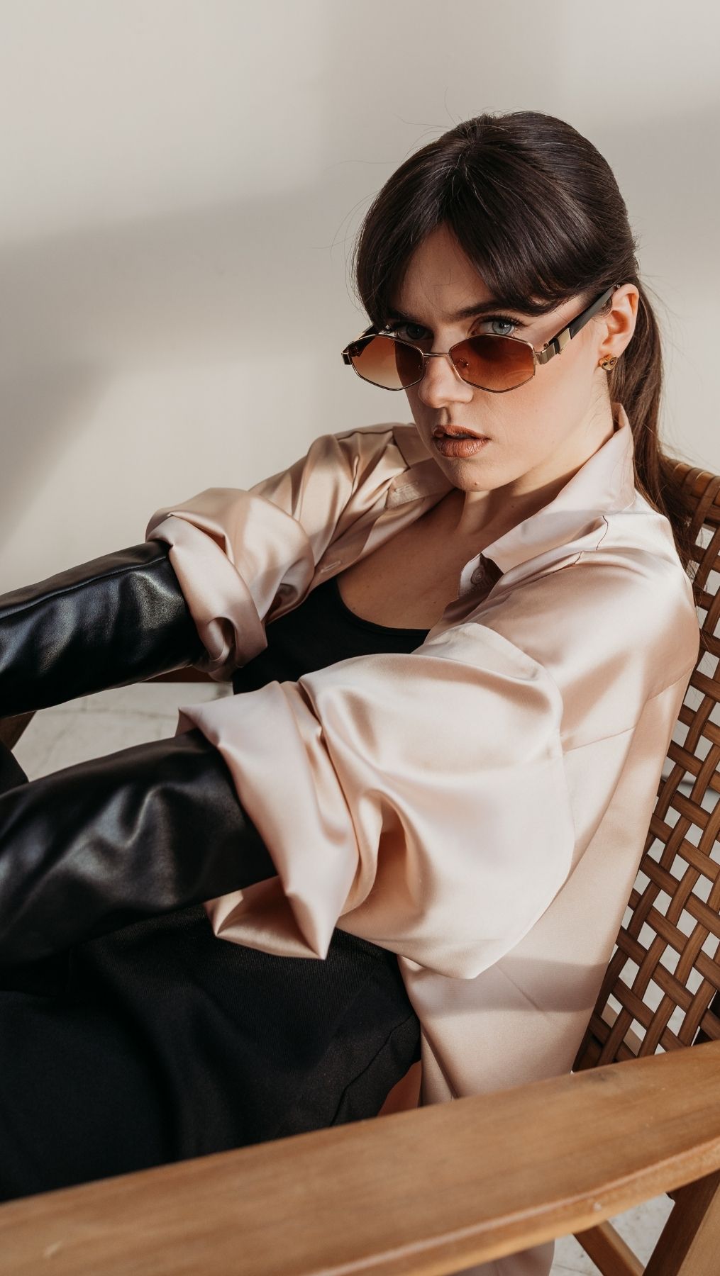 Silk Shirt Champagne - BeaA - Be At Home with Yourself - Top