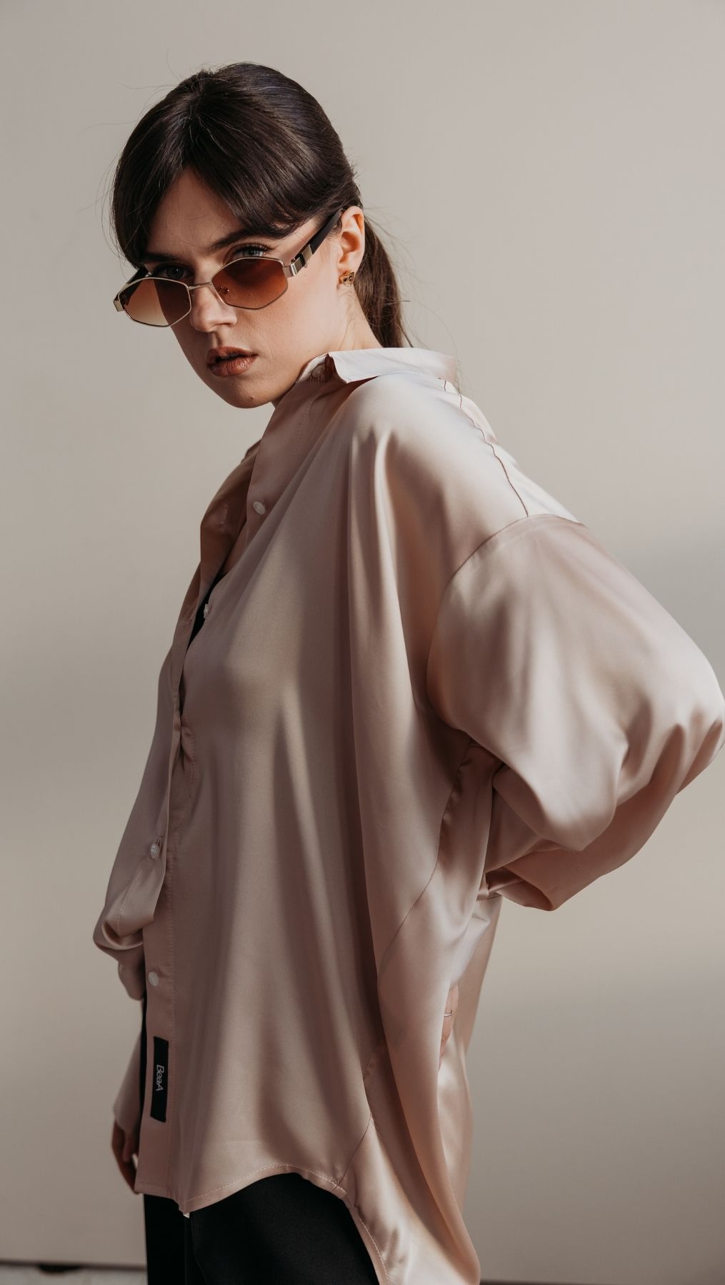 Silk Shirt Champagne - BeaA - Be At Home with Yourself - Top