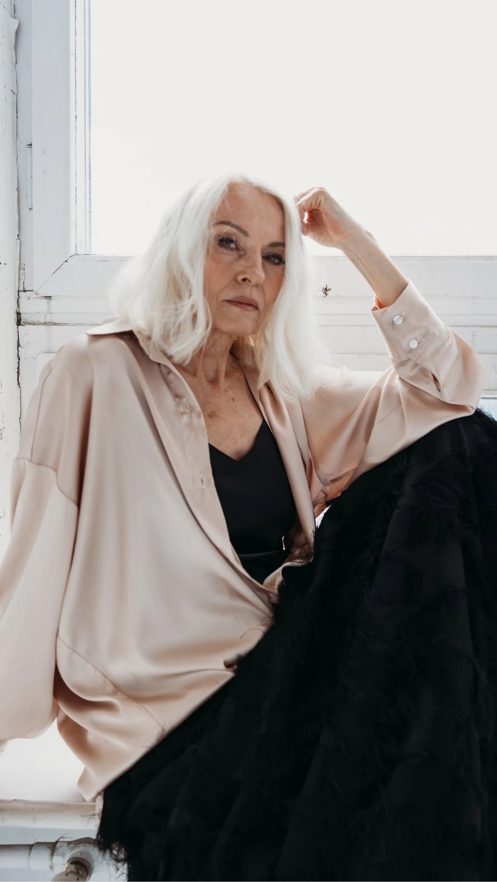 Silk Shirt Champagne - BeaA - Be At Home with Yourself - Top