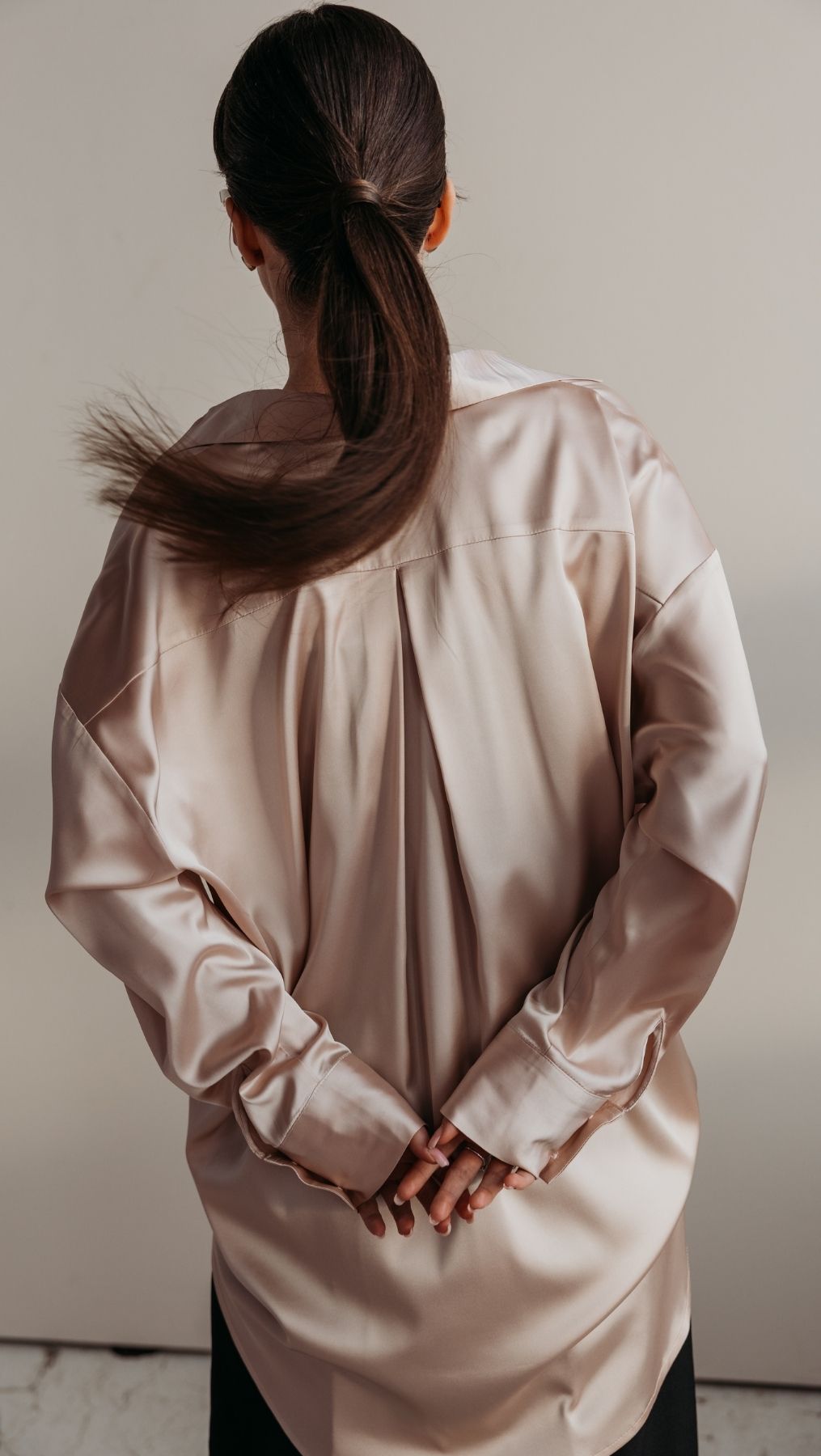 Silk Shirt Champagne - BeaA - Be At Home with Yourself - Top