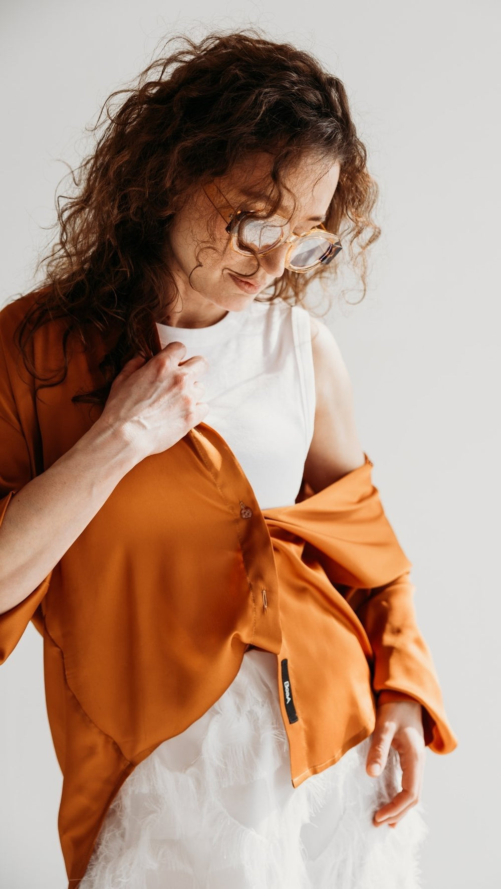 Silk Shirt Hot Lava - BeaA - Be At Home with Yourself - Top