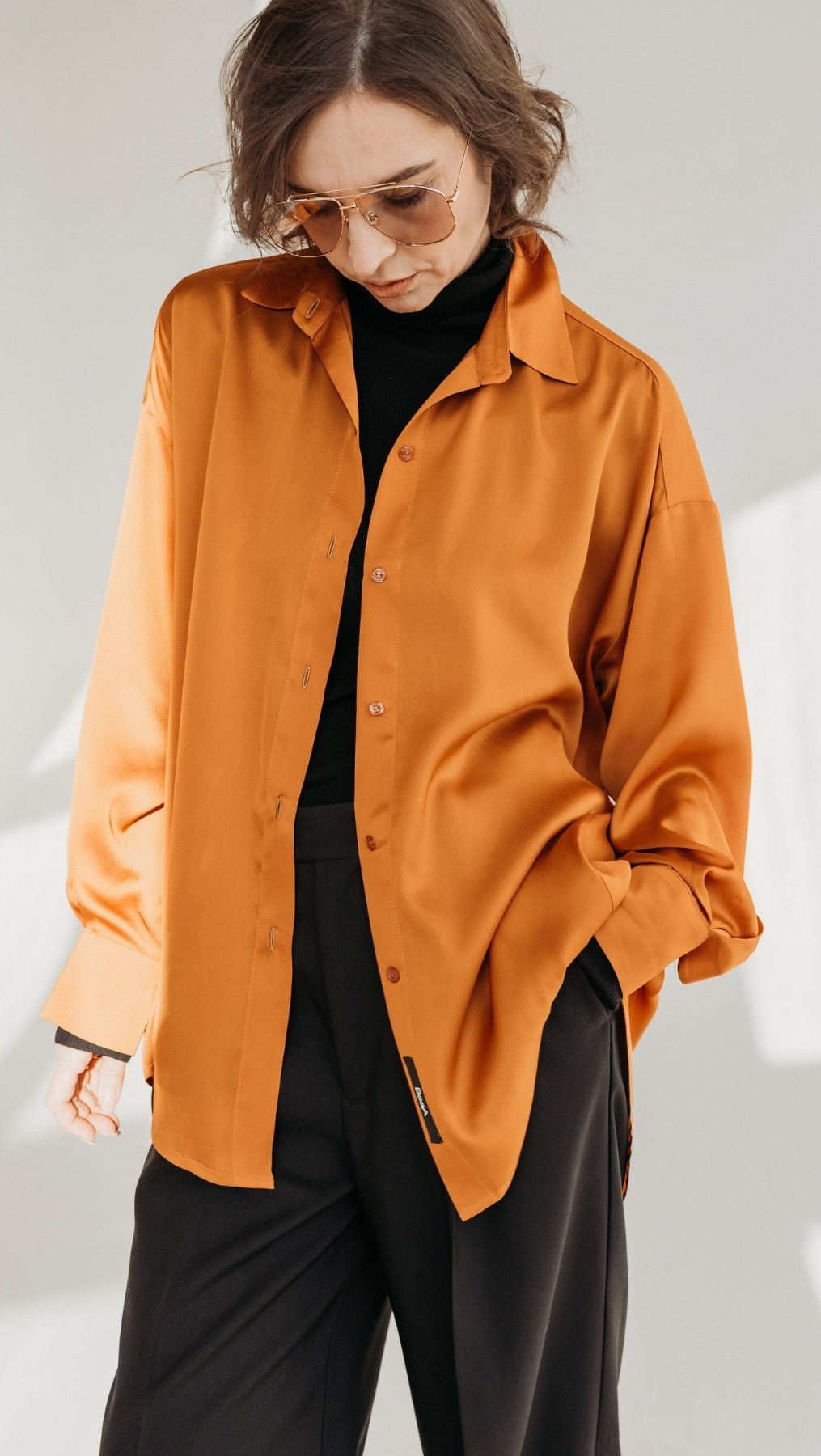 Silk Shirt Hot Lava - BeaA - Be At Home with Yourself - Top