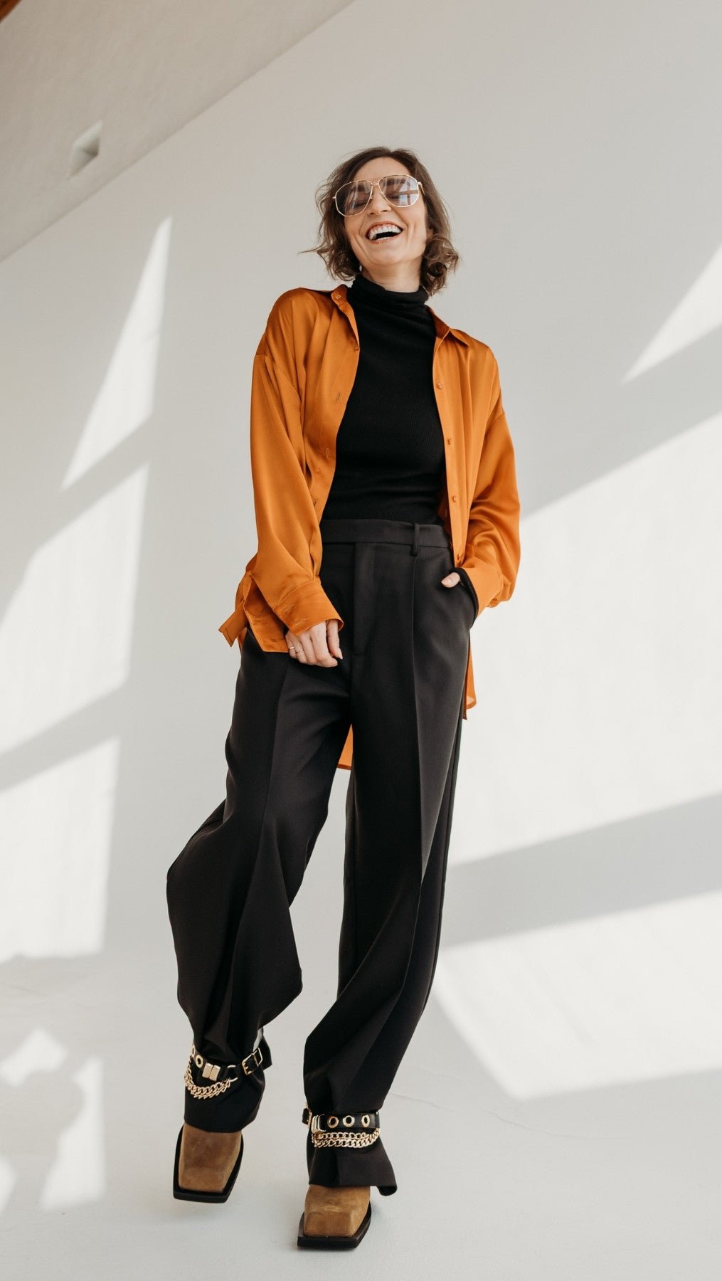 Silk Shirt Hot Lava - BeaA - Be At Home with Yourself - Top