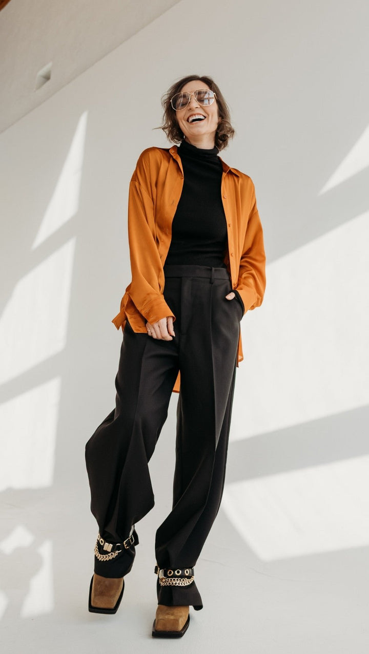 Silk Shirt Hot Lava - BeaA - Be At Home with Yourself - Top