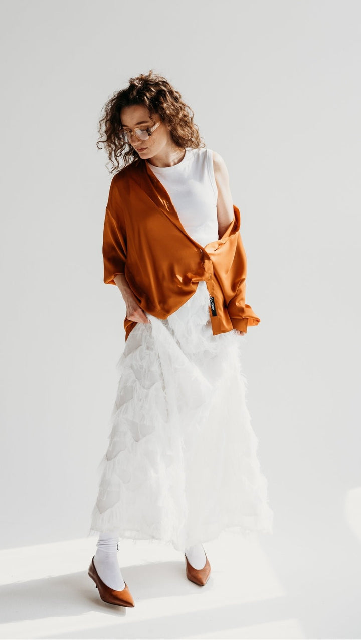 Silk Shirt Hot Lava - BeaA - Be At Home with Yourself - Top