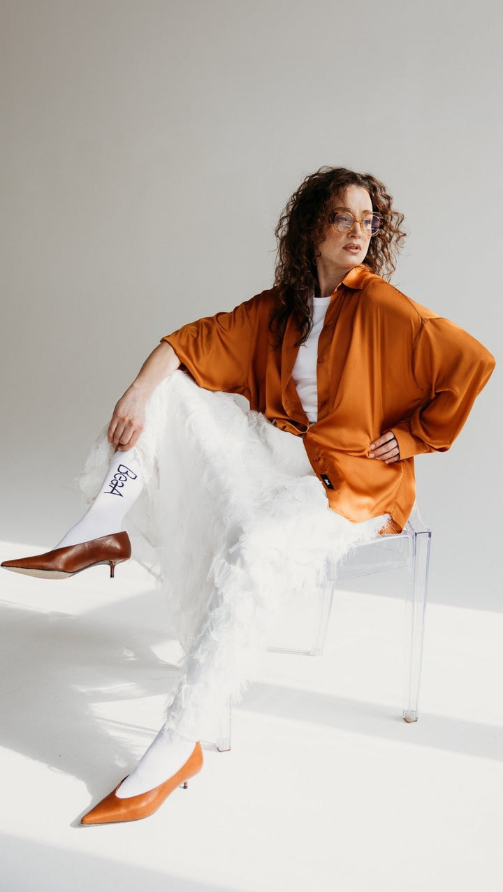 Silk Shirt Hot Lava - BeaA - Be At Home with Yourself - Top