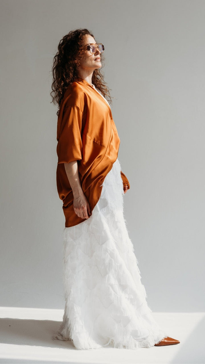 Silk Shirt Hot Lava - BeaA - Be At Home with Yourself - Top