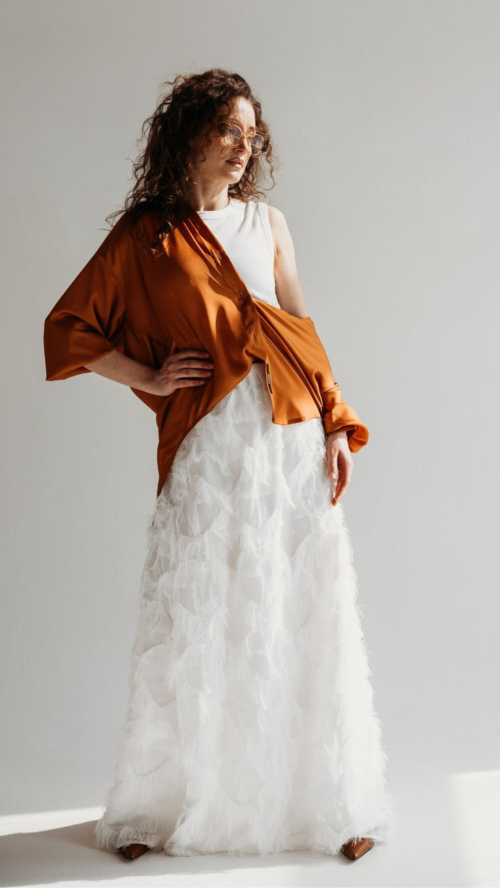 Silk Shirt Hot Lava - BeaA - Be At Home with Yourself - Top