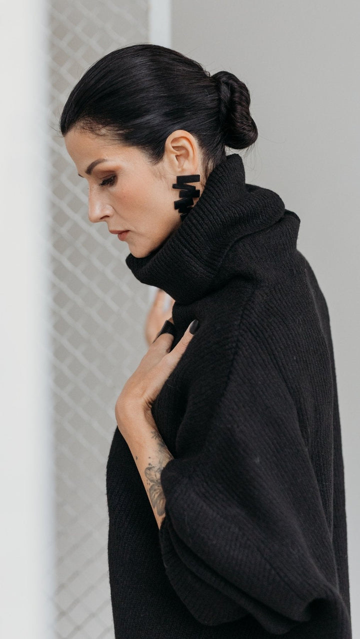 Sweater Oversized turtleneck Black - BeaA - Be At Home with Yourself - Top