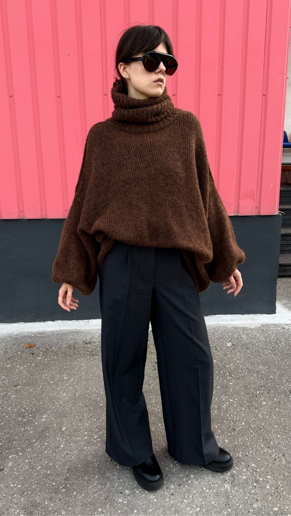 Sweater Oversized turtleneck Cinnamon - BeaA - Be At Home with Yourself - Top