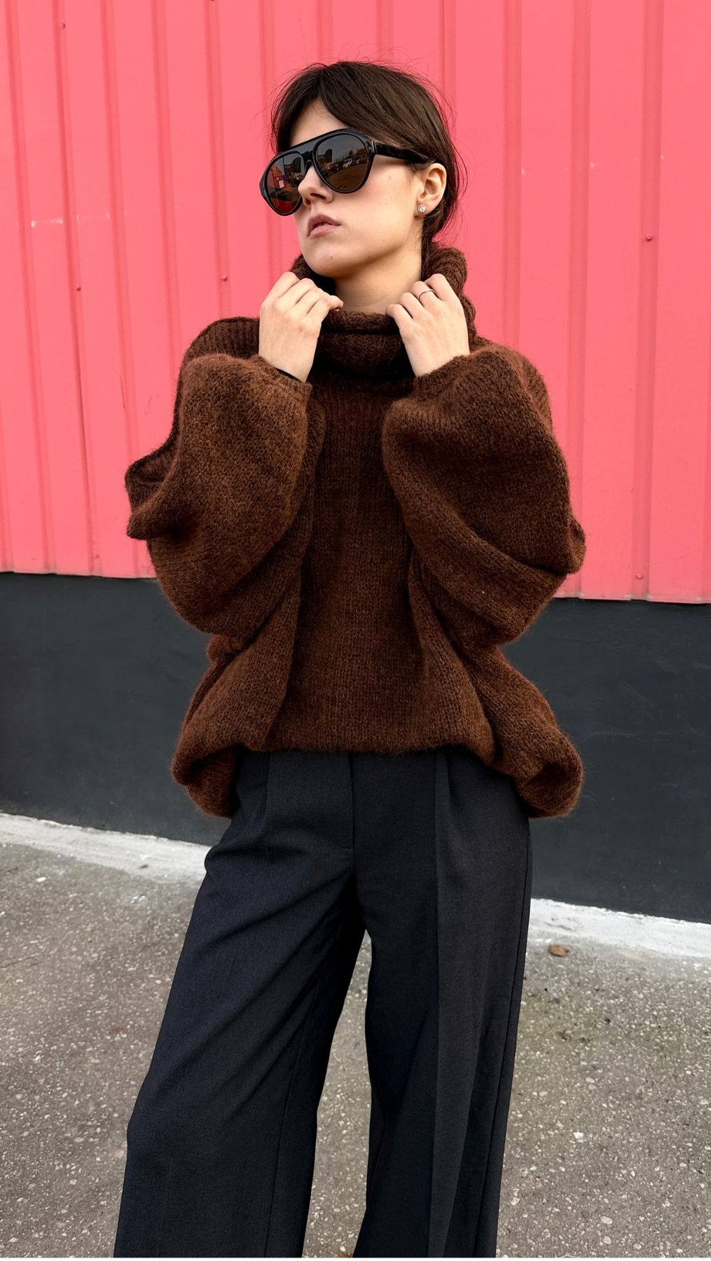 Sweater Oversized turtleneck Cinnamon - BeaA - Be At Home with Yourself - Top