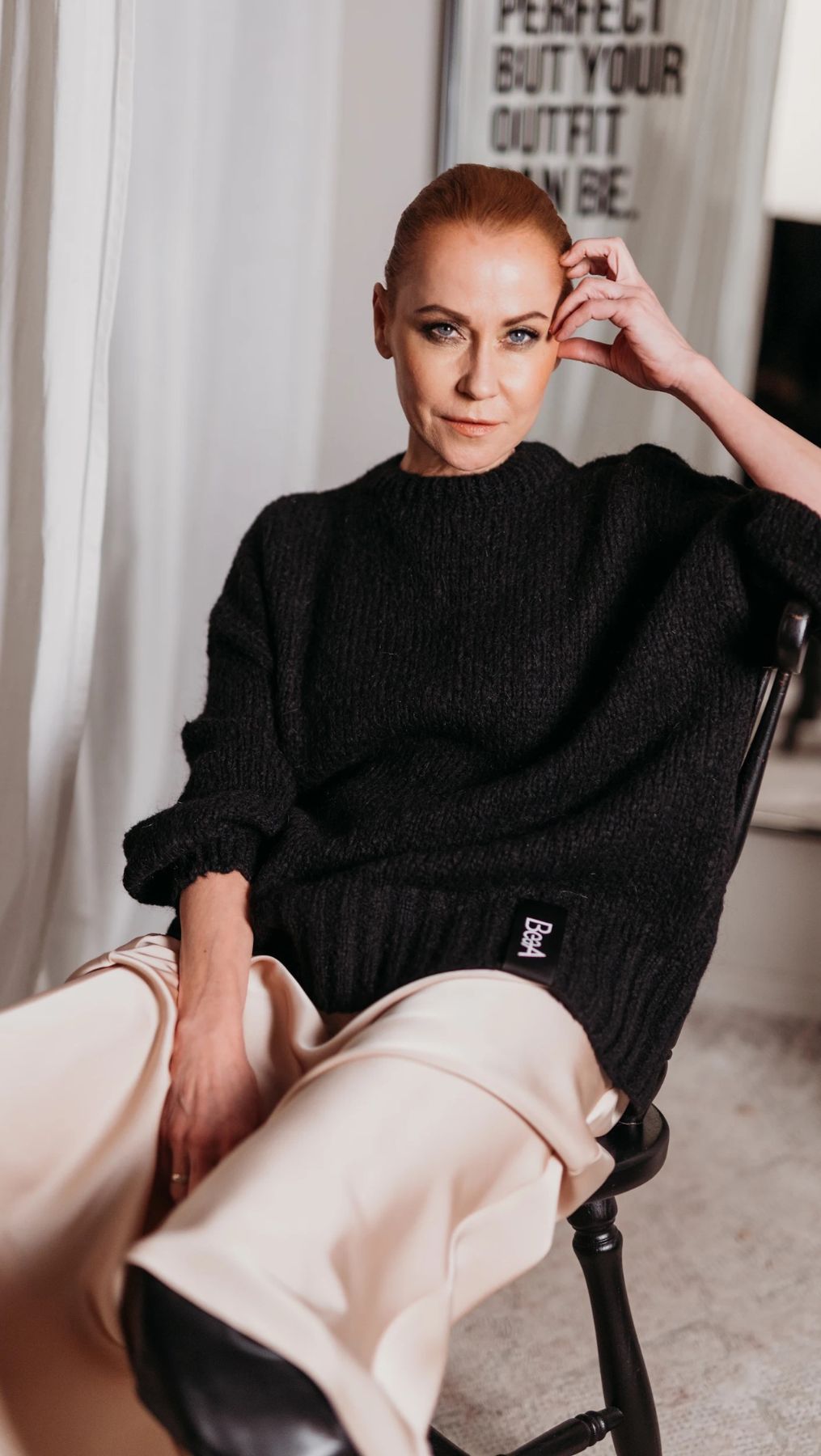 Sweater Relaxed-fit Mohair Black - BeaA - Be At Home with Yourself - sweater