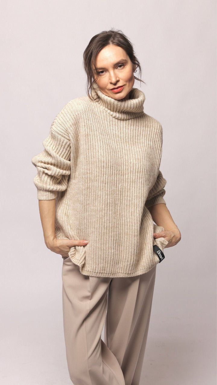 Sweater turtleneck Beige - BeaA - Be At Home with Yourself - Top
