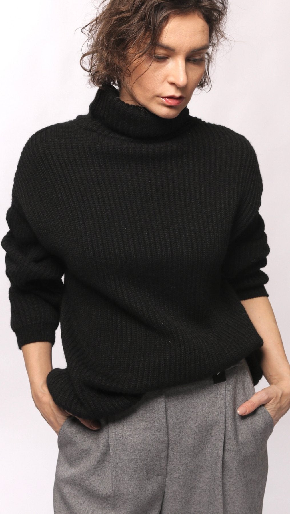 Sweater turtleneck Black - BeaA - Be At Home with Yourself - Top