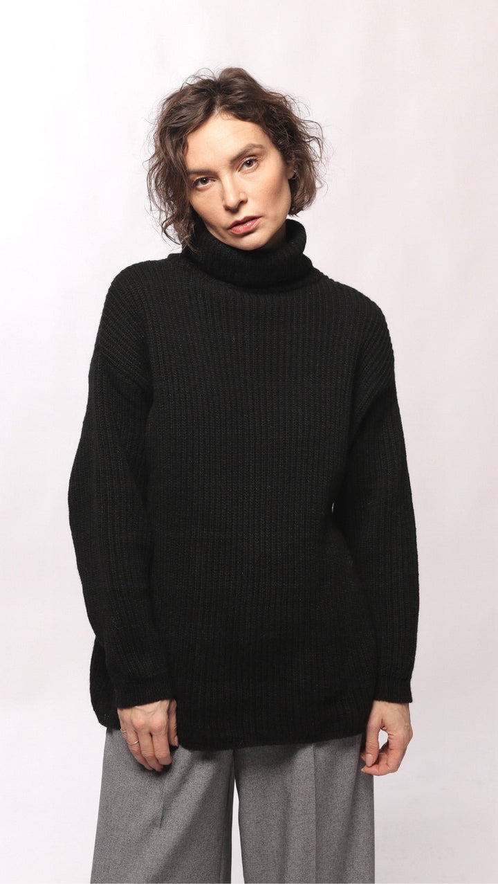 Sweater turtleneck Black - BeaA - Be At Home with Yourself - Top