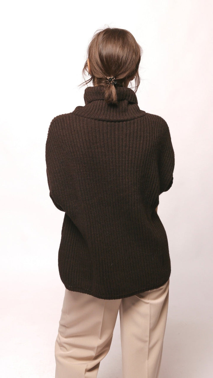 Sweater turtleneck Brown - BeaA - Be At Home with Yourself - Top