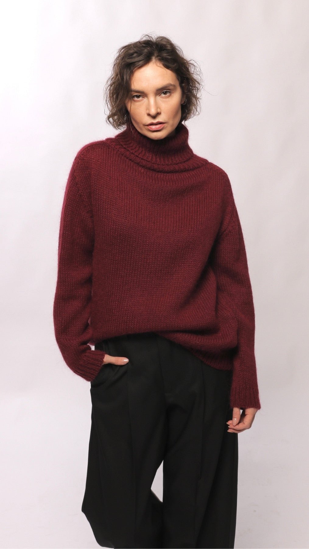 Sweater turtleneck Deep Burgundy - BeaA - Be At Home with Yourself - Top