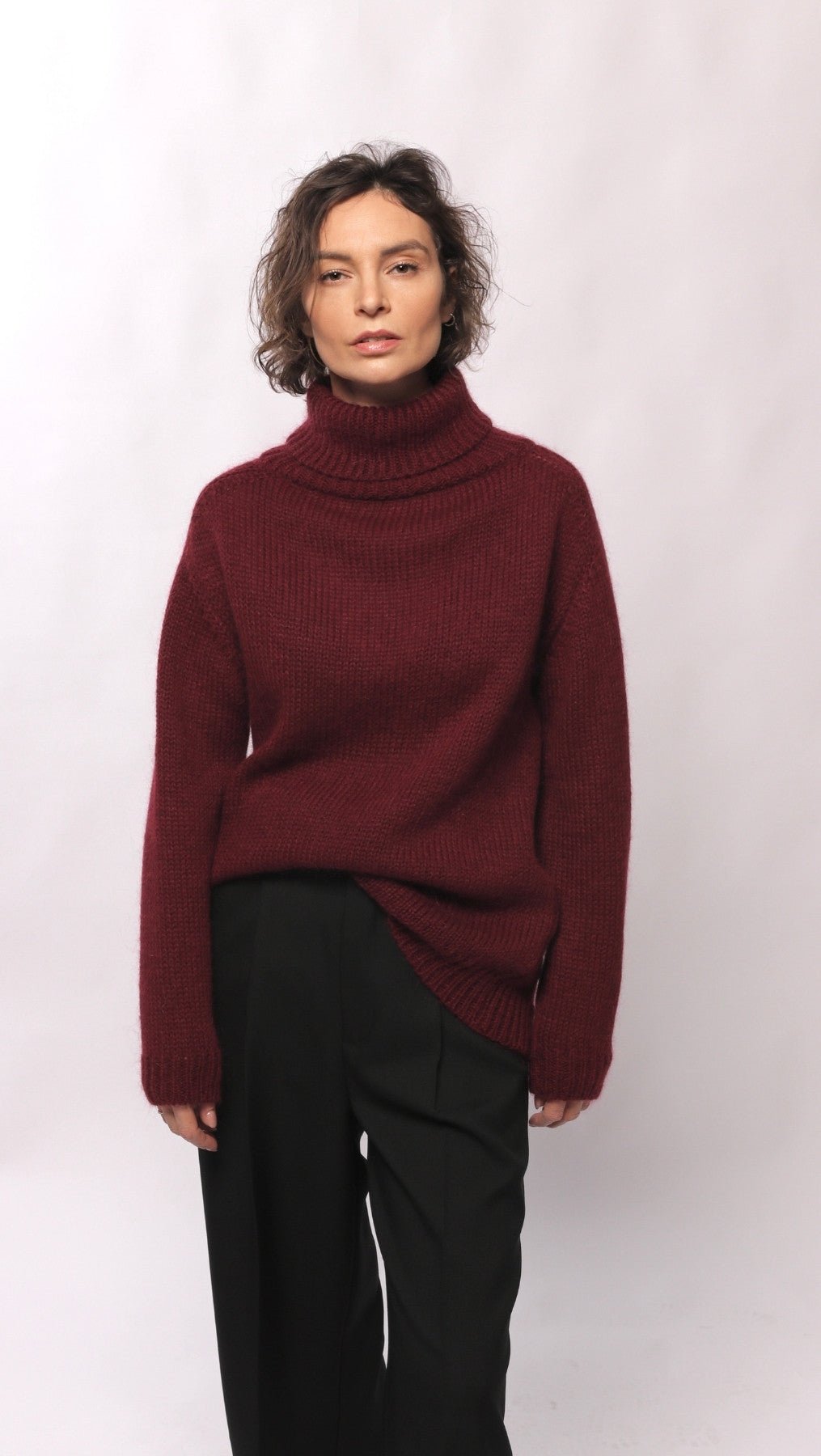 Sweater turtleneck Deep Burgundy - BeaA - Be At Home with Yourself - Top