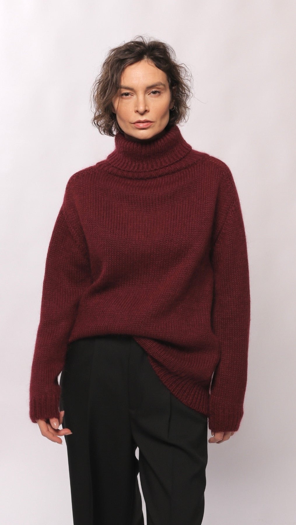Sweater turtleneck Deep Burgundy - BeaA - Be At Home with Yourself - Top