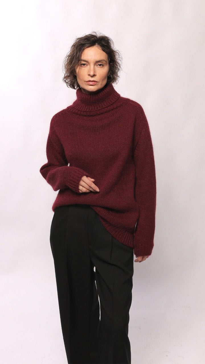 Sweater turtleneck Deep Burgundy - BeaA - Be At Home with Yourself - Top