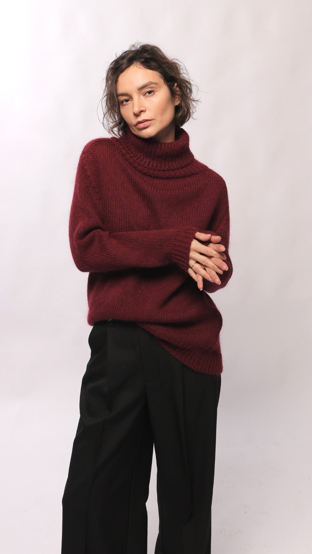 Sweater turtleneck Deep Burgundy - BeaA - Be At Home with Yourself - Top