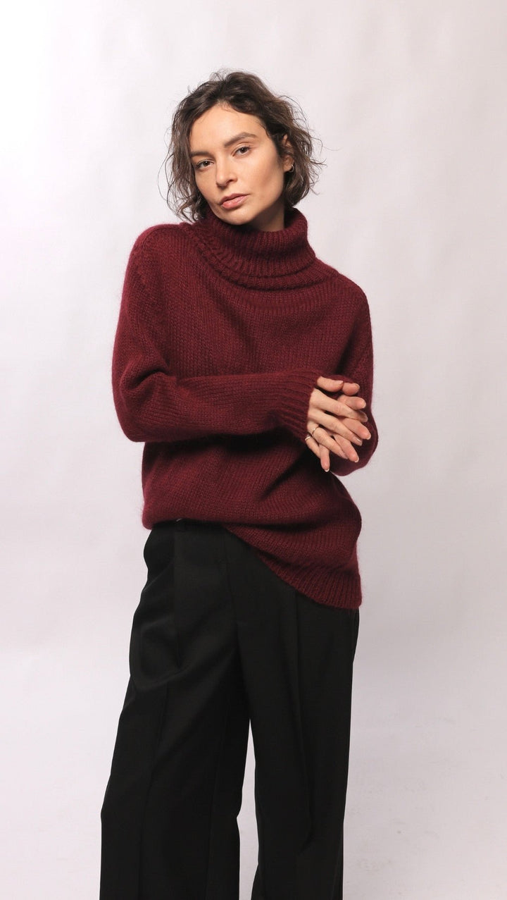 Sweater turtleneck Deep Burgundy - BeaA - Be At Home with Yourself - Top