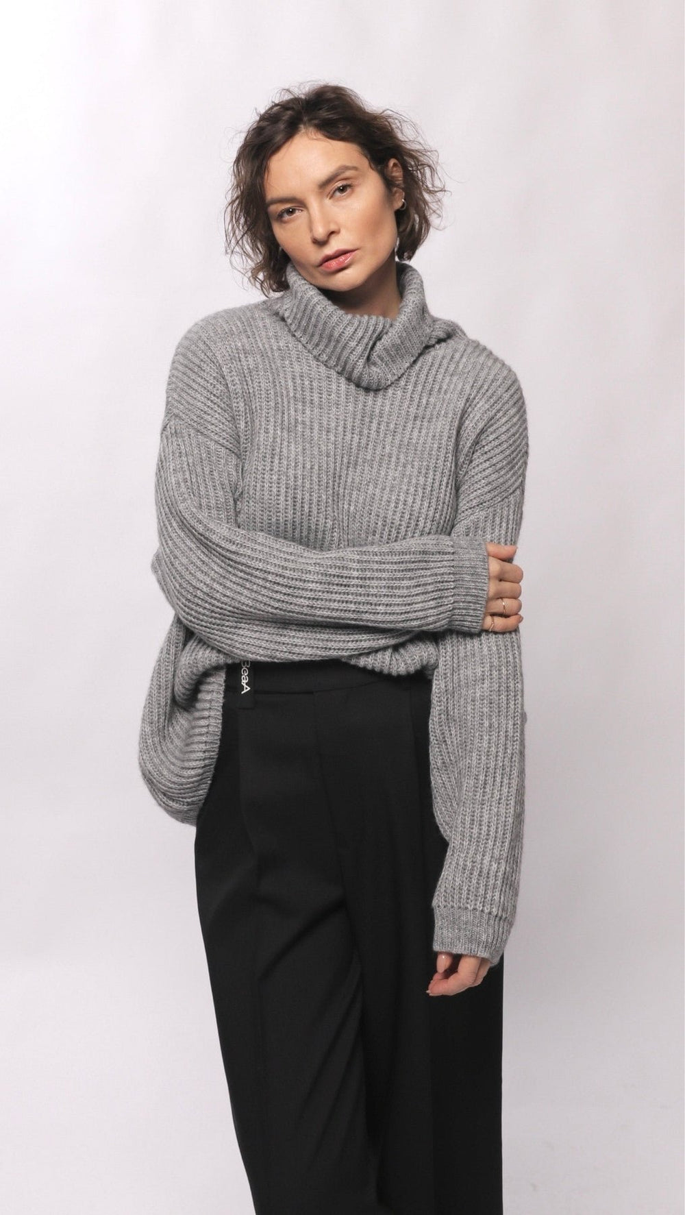 Sweater turtleneck Gray - BeaA - Be At Home with Yourself - Top