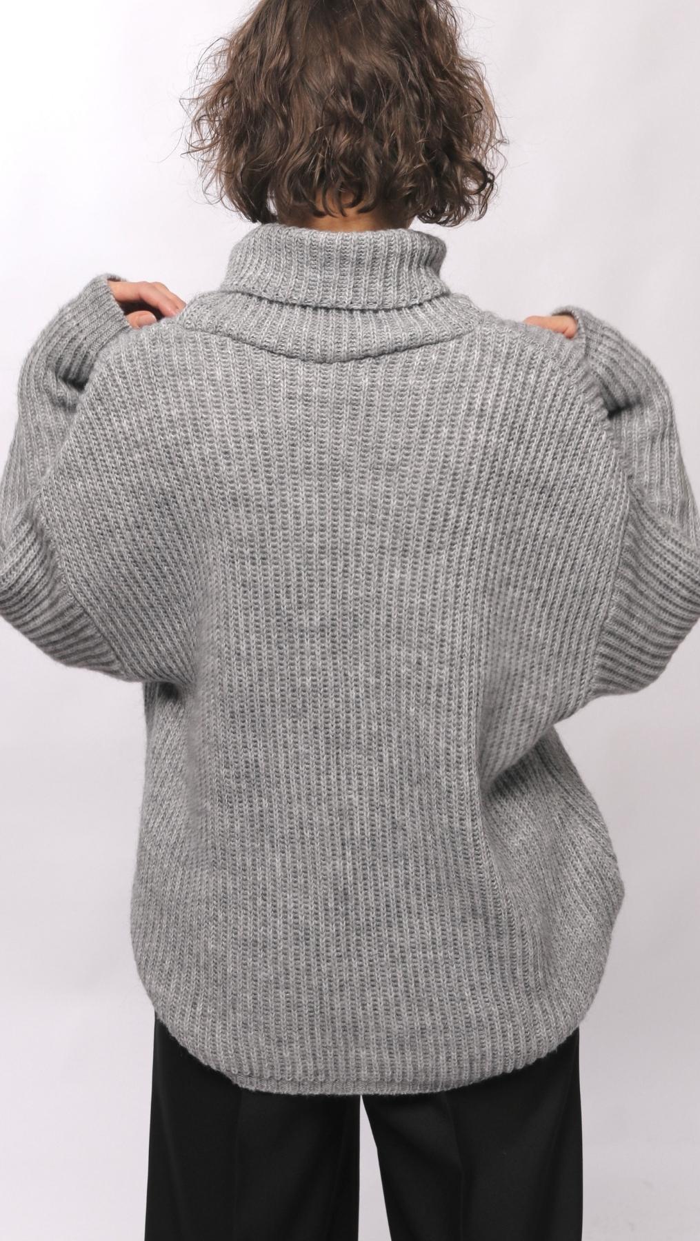 Sweater turtleneck Gray - BeaA - Be At Home with Yourself - Top