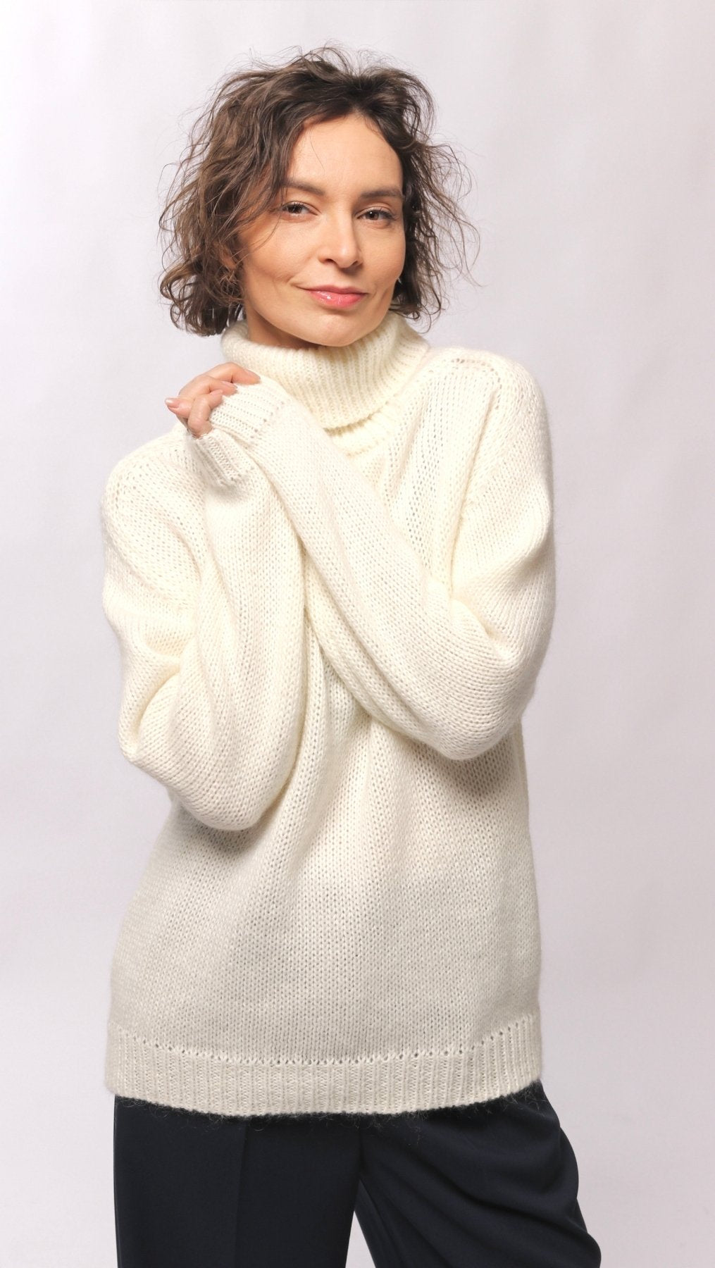 Sweater turtleneck Milk White - BeaA - Be At Home with Yourself - Top