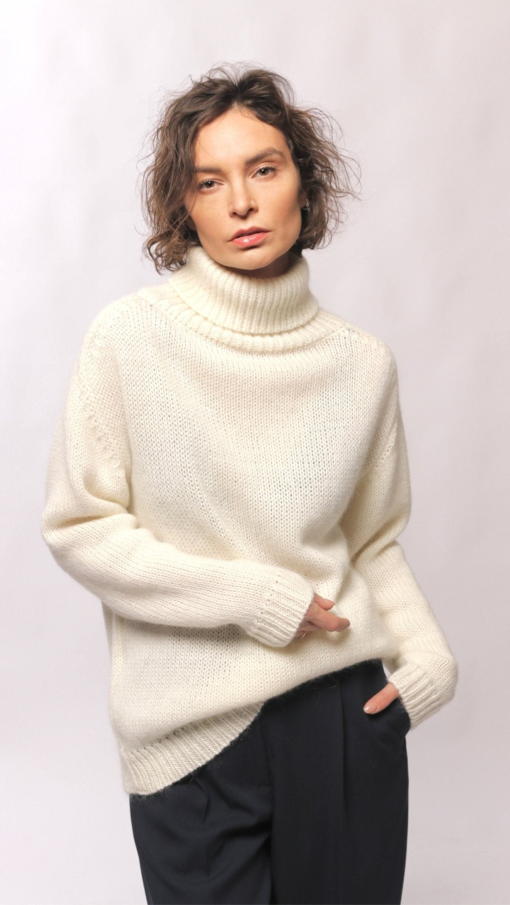 Sweater turtleneck Milk White - BeaA - Be At Home with Yourself - Top