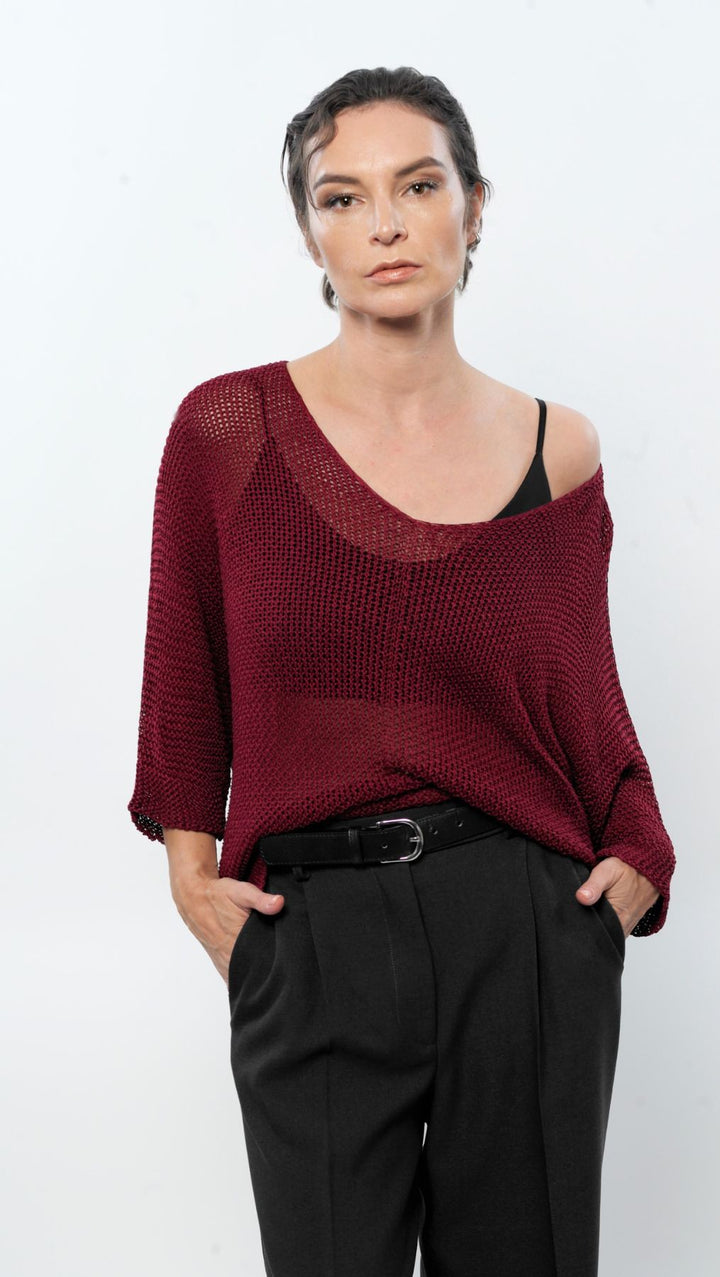 Crochet top Burgundy