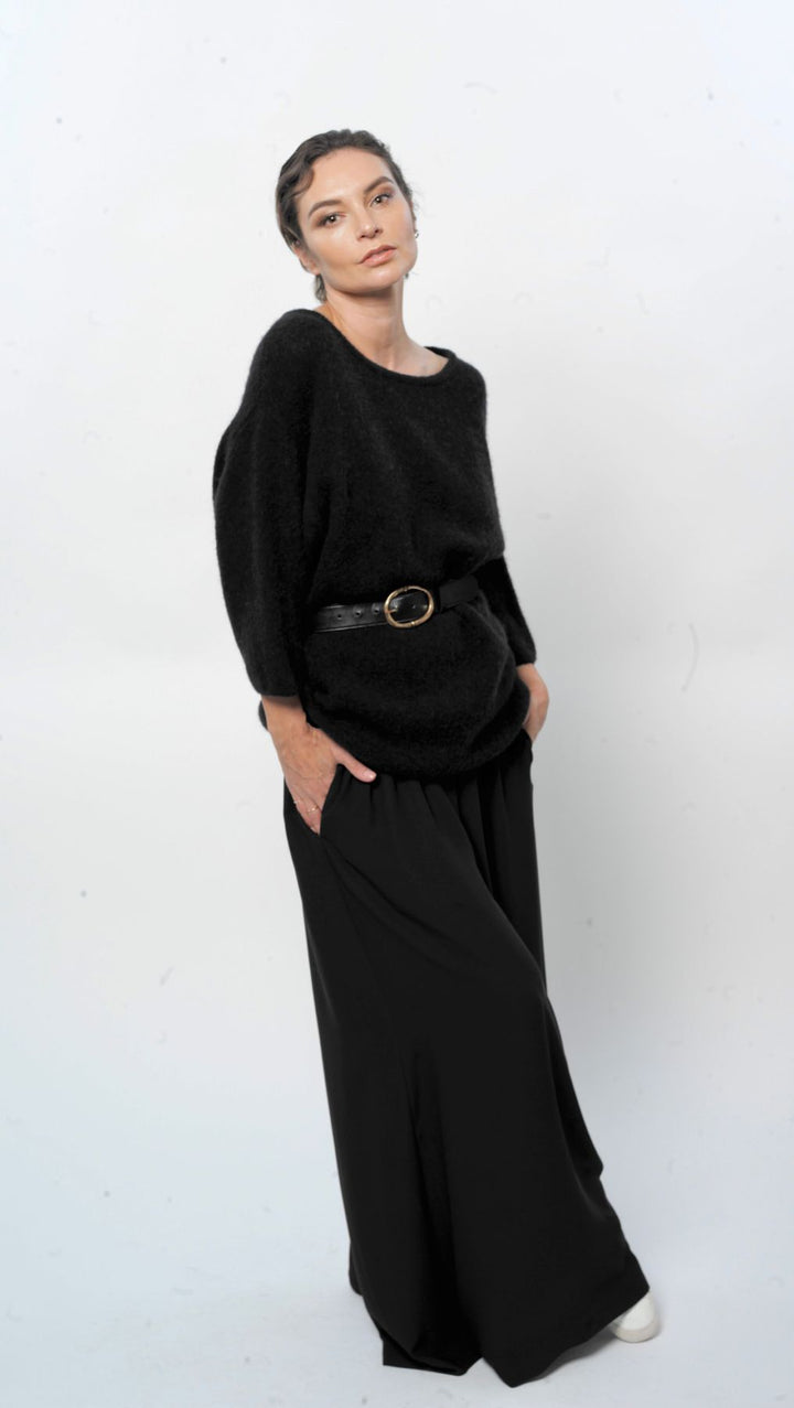 Alpaca sweater Black