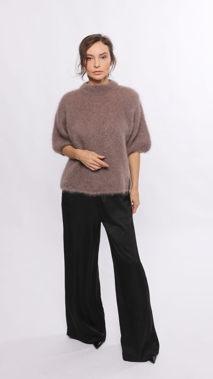 Crushed silk trousers